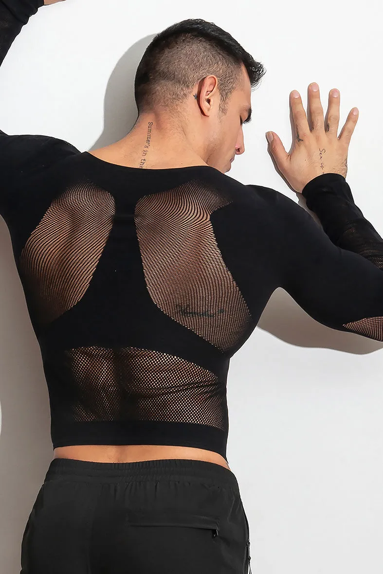 air(lace) Top LongSleeve /Black - Image 5